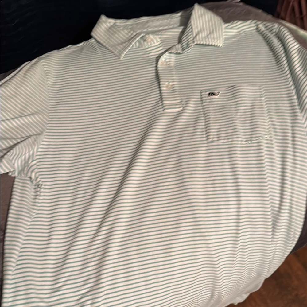 Vineyard Vines Light Blue Striped Polo Shirt
